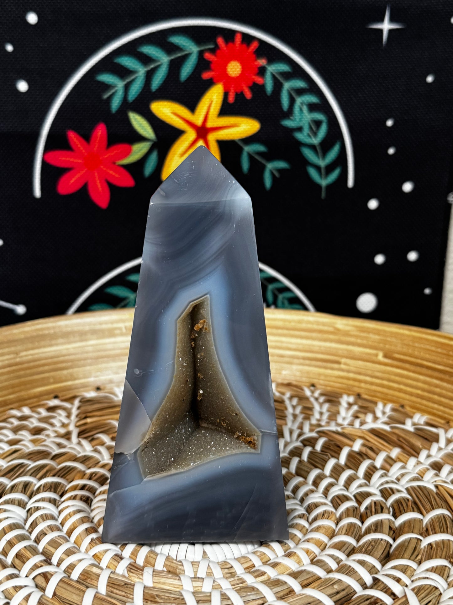 Druzy Agate Obelisk