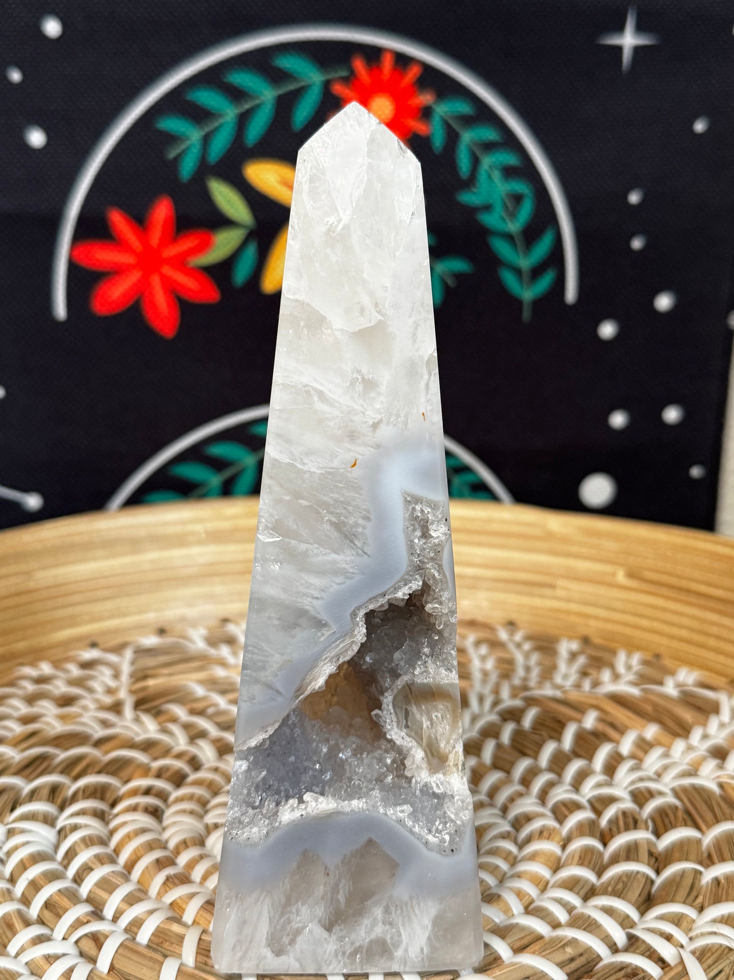 Druzy Agate Obelisk