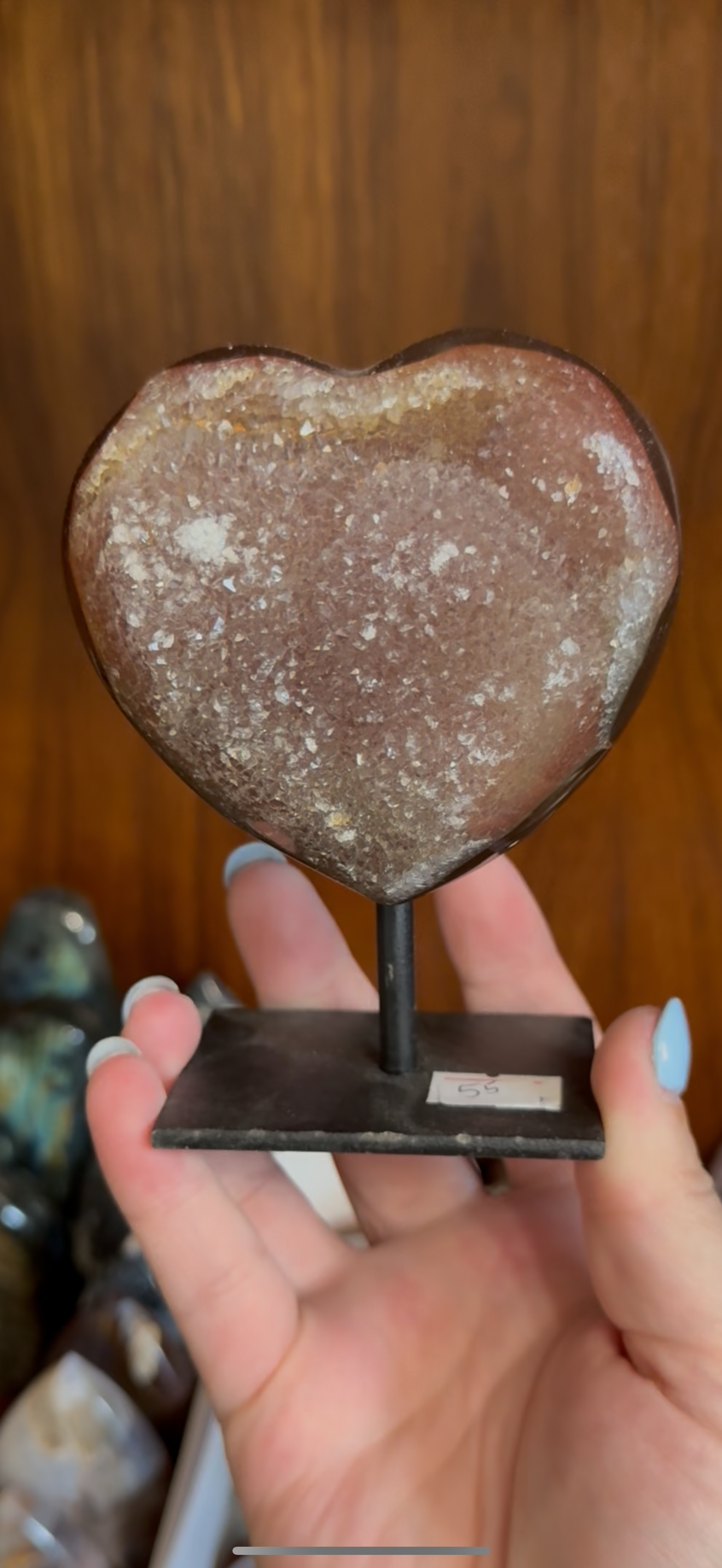 Druzy Agate Heart