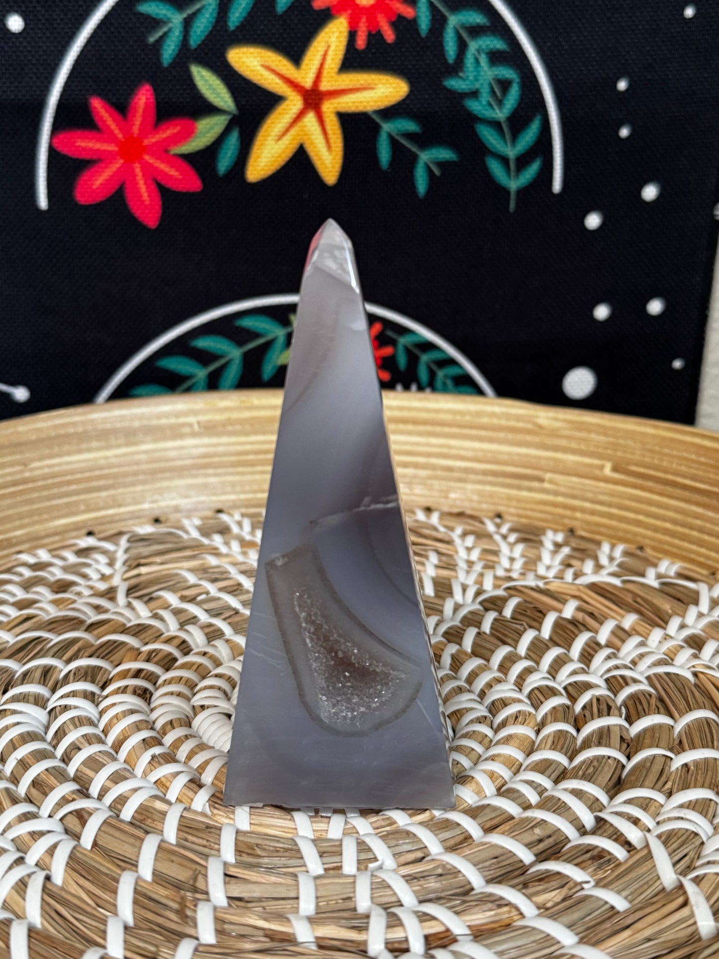 Druzy Agate Obelisk
