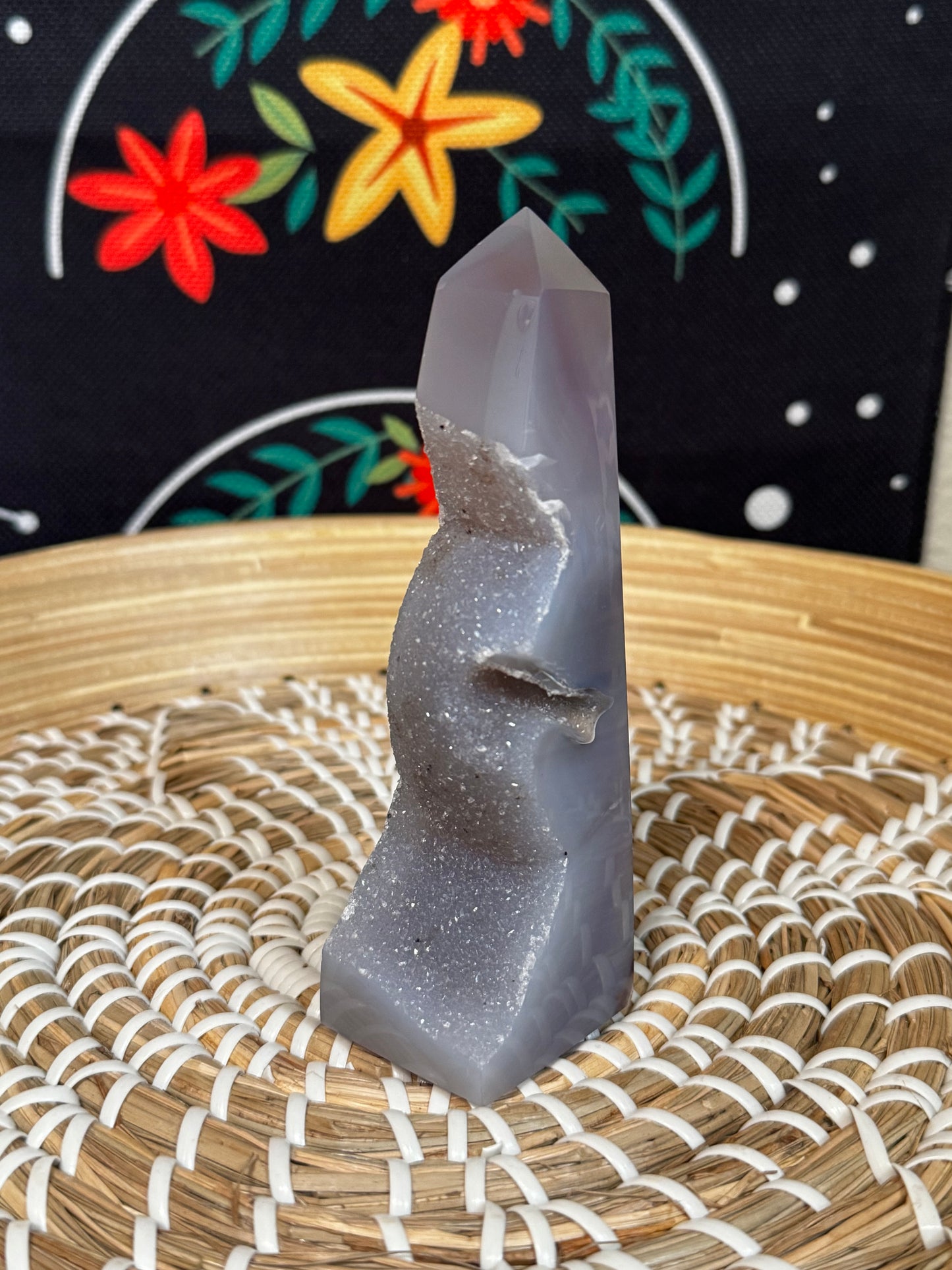 Druzy Agate Obelisk
