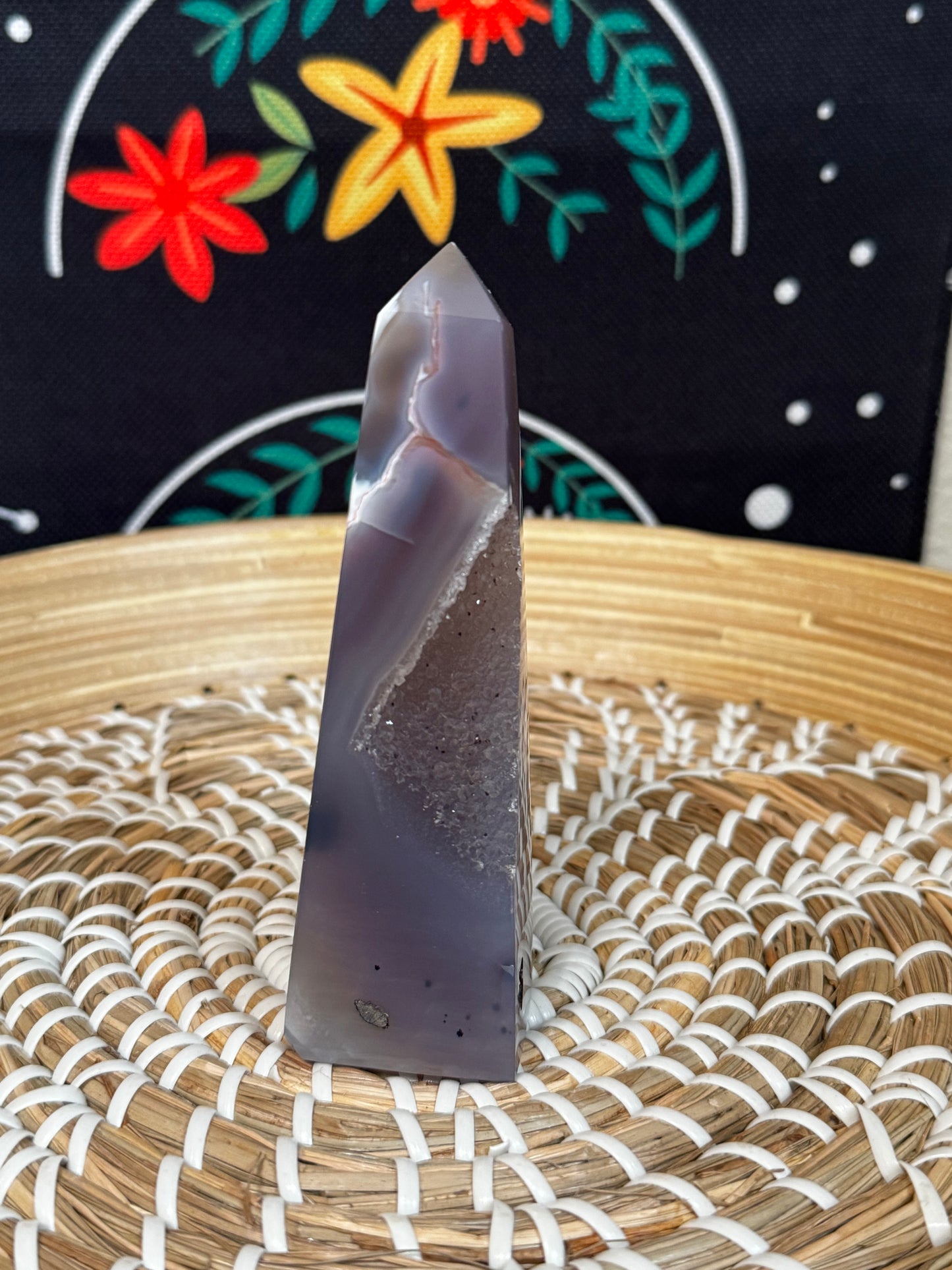 Druzy Agate Obelisk