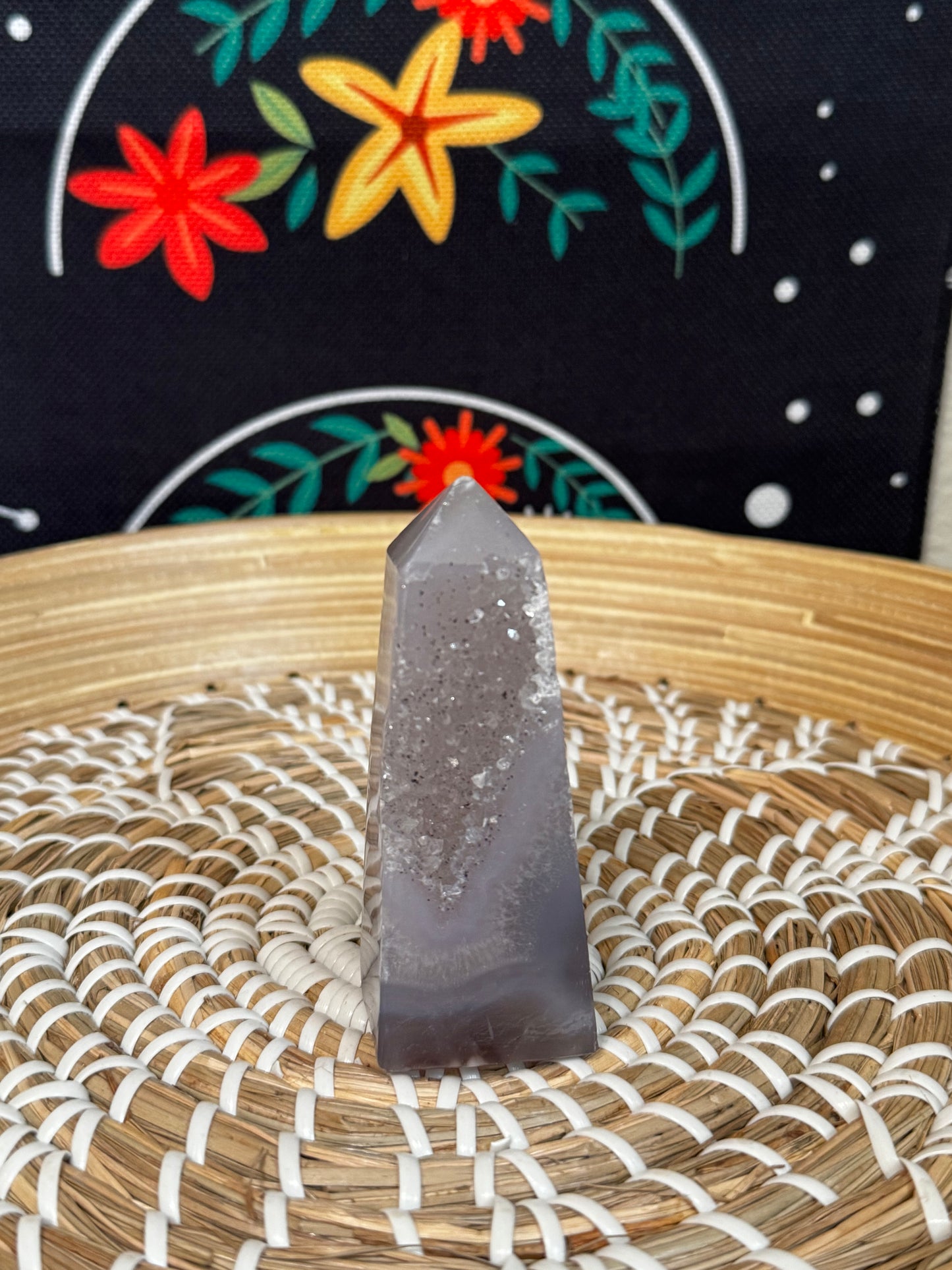 Druzy Agate Obelisk