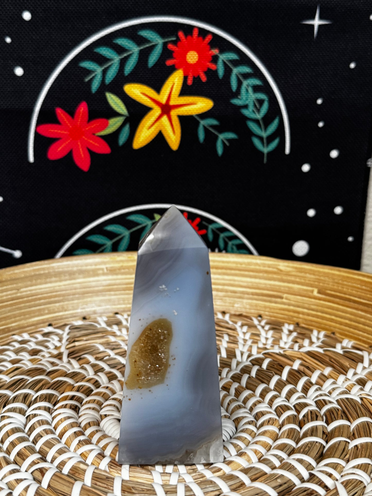Druzy Agate Obelisk