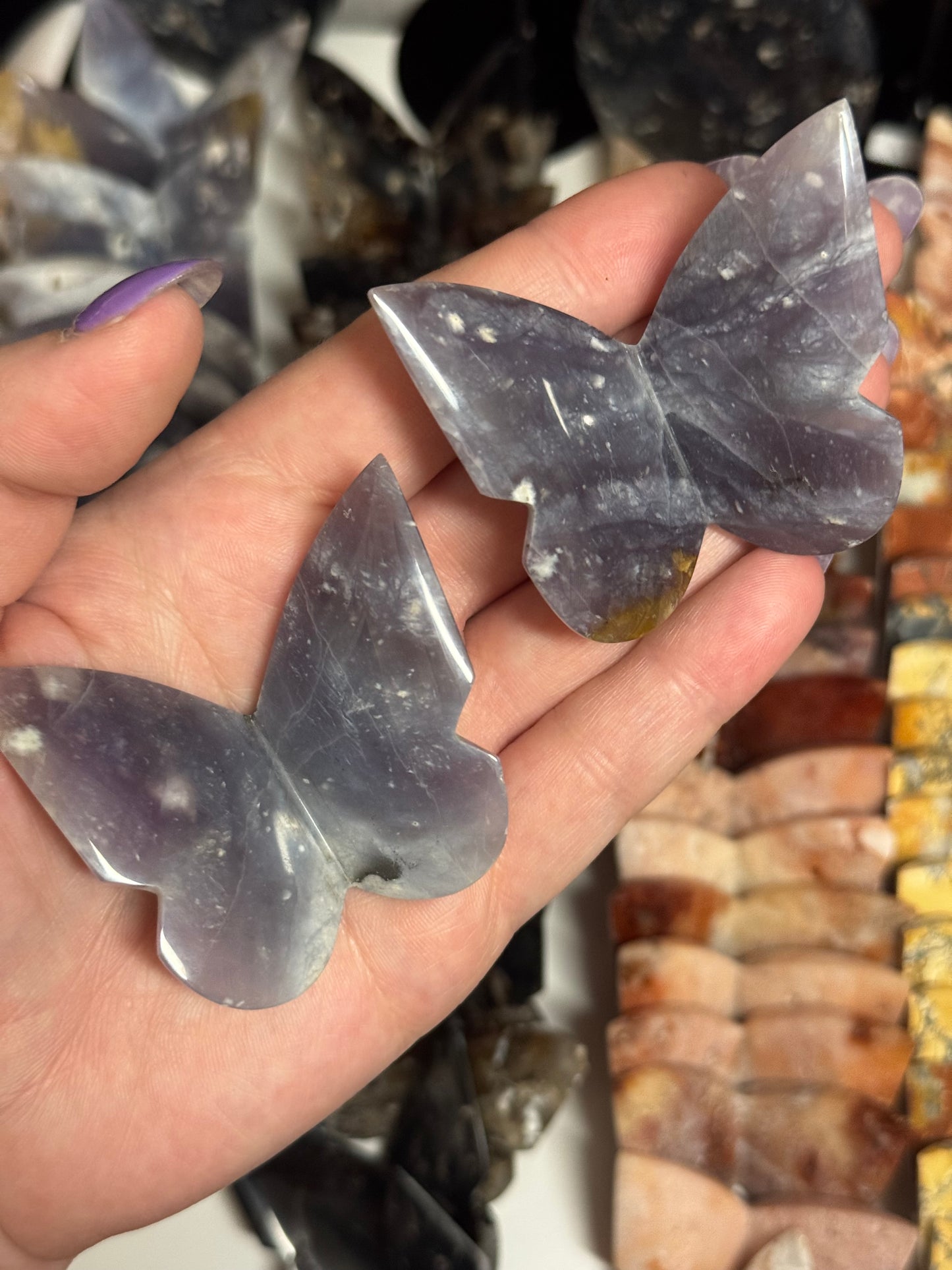 Purple Chalcedony Butterfly