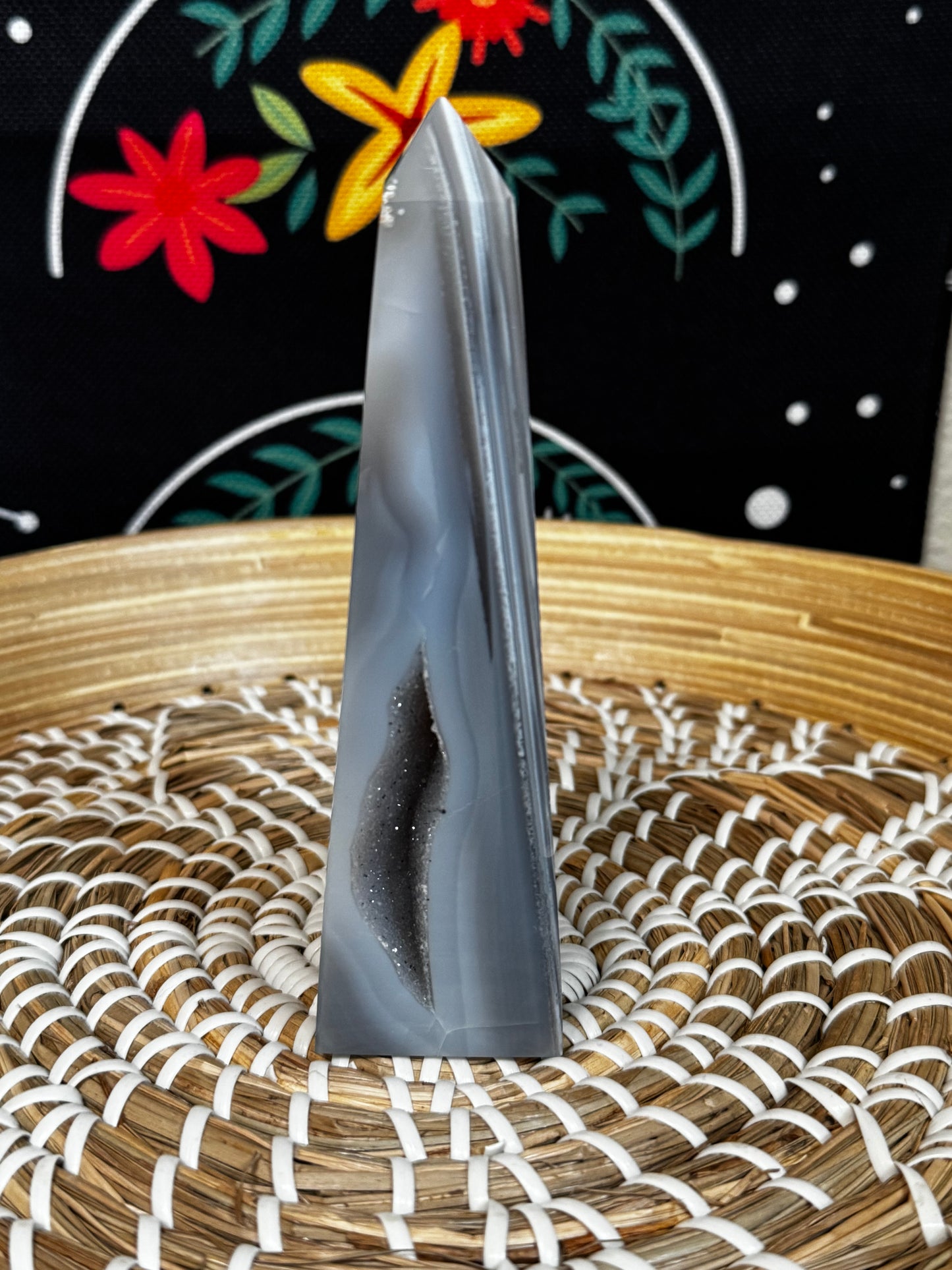 Druzy Agate Obelisk