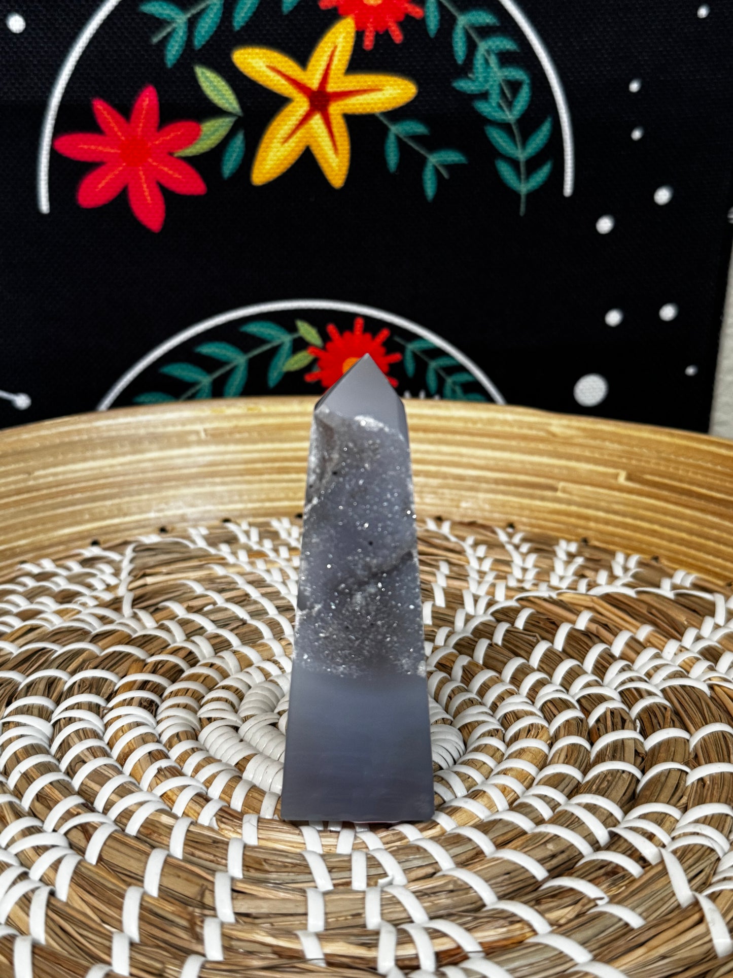 Druzy Agate Obelisk