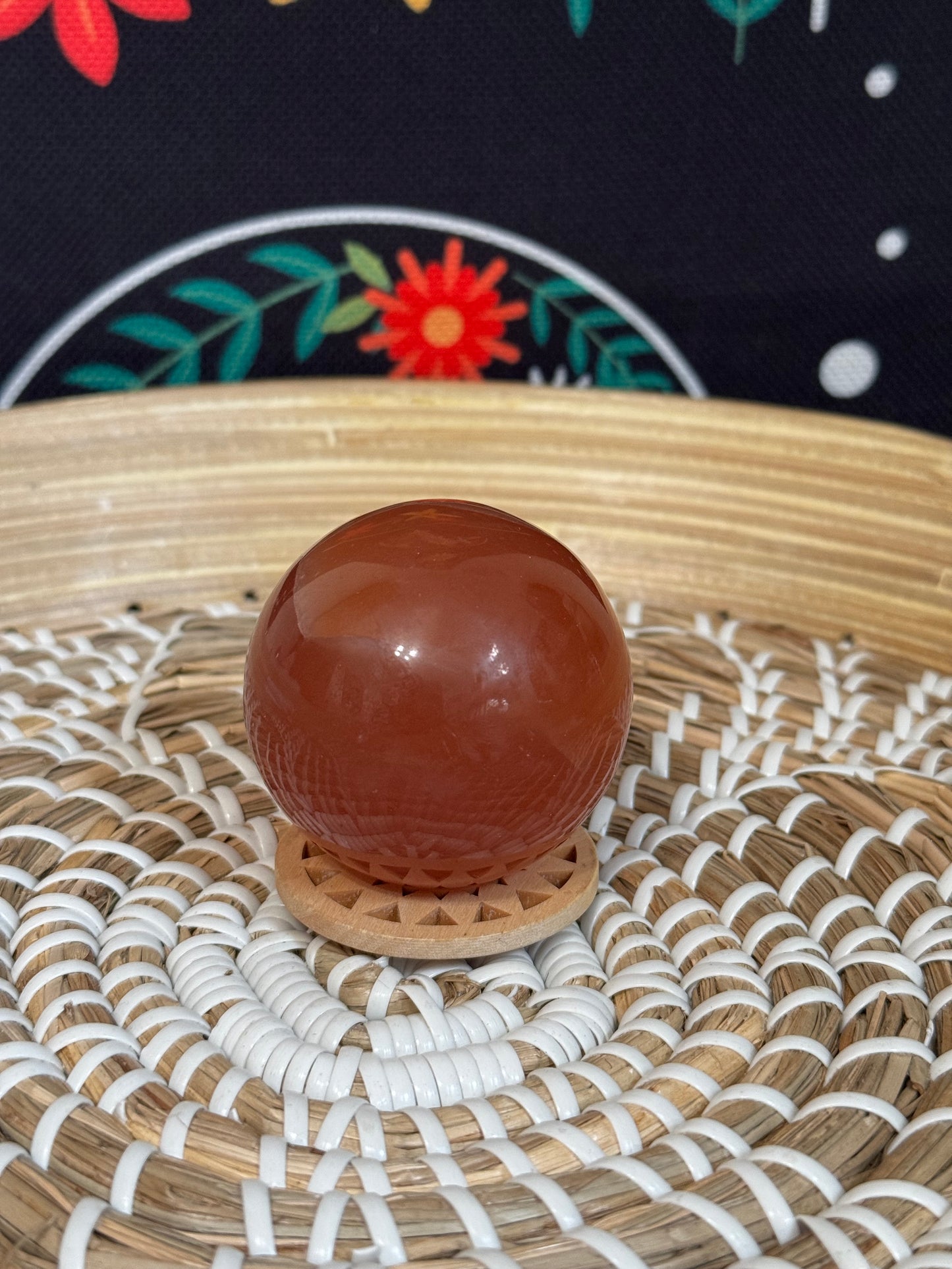 Honey Calcite Sphere