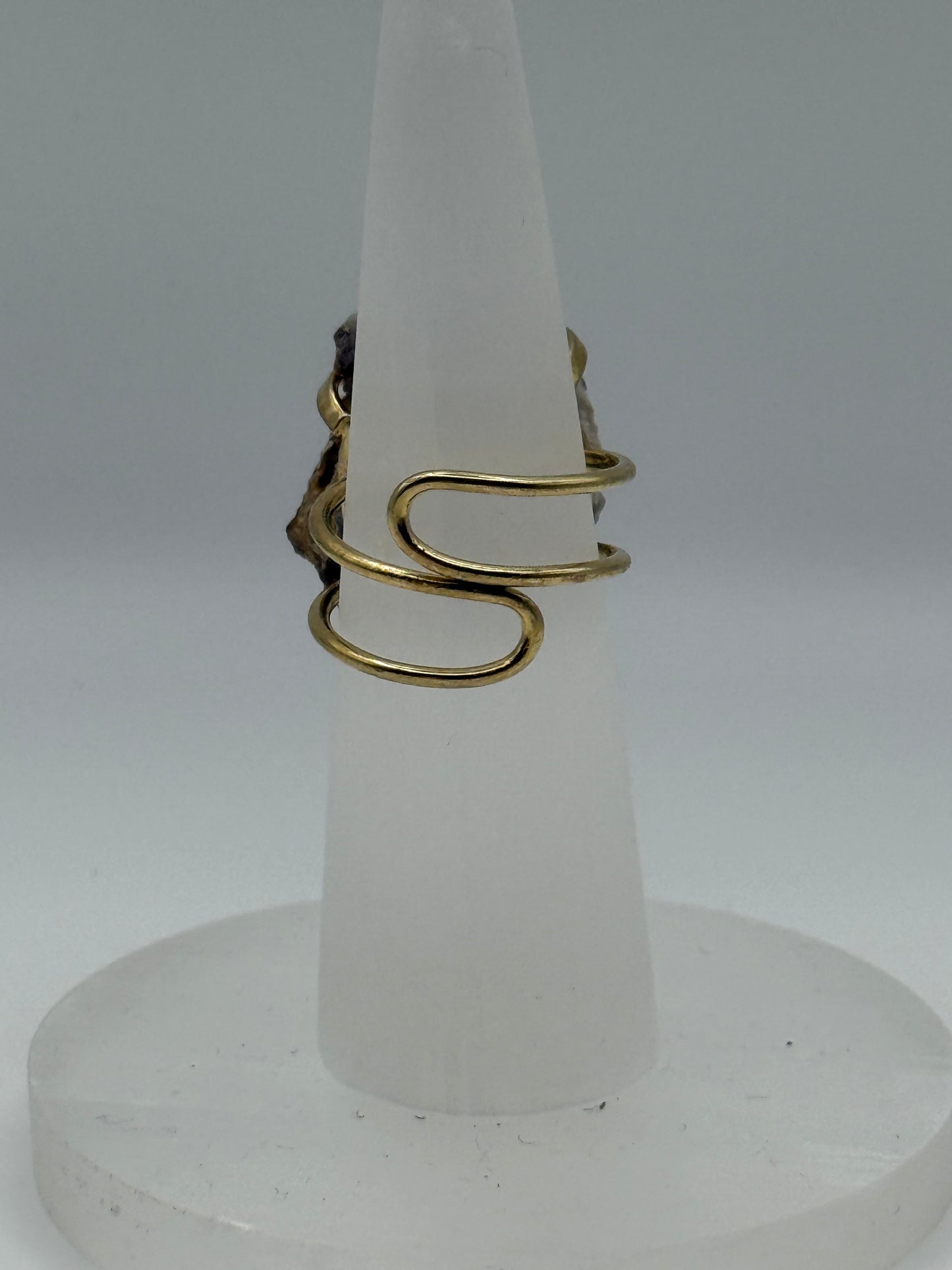 Agate Adjustable Ring (gold) Intuitively Chosen 