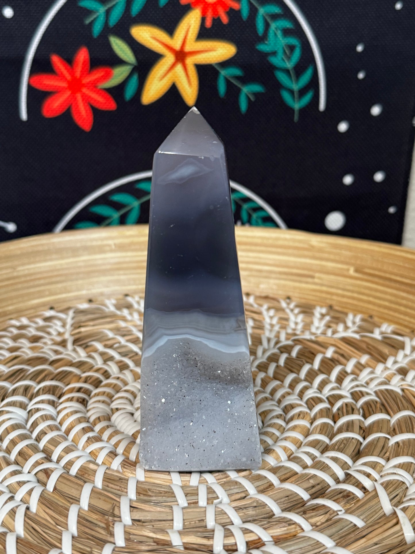 Druzy Agate Obelisk