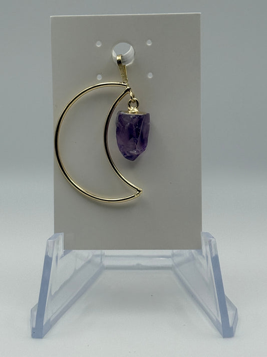 Amethyst Moon Pendant