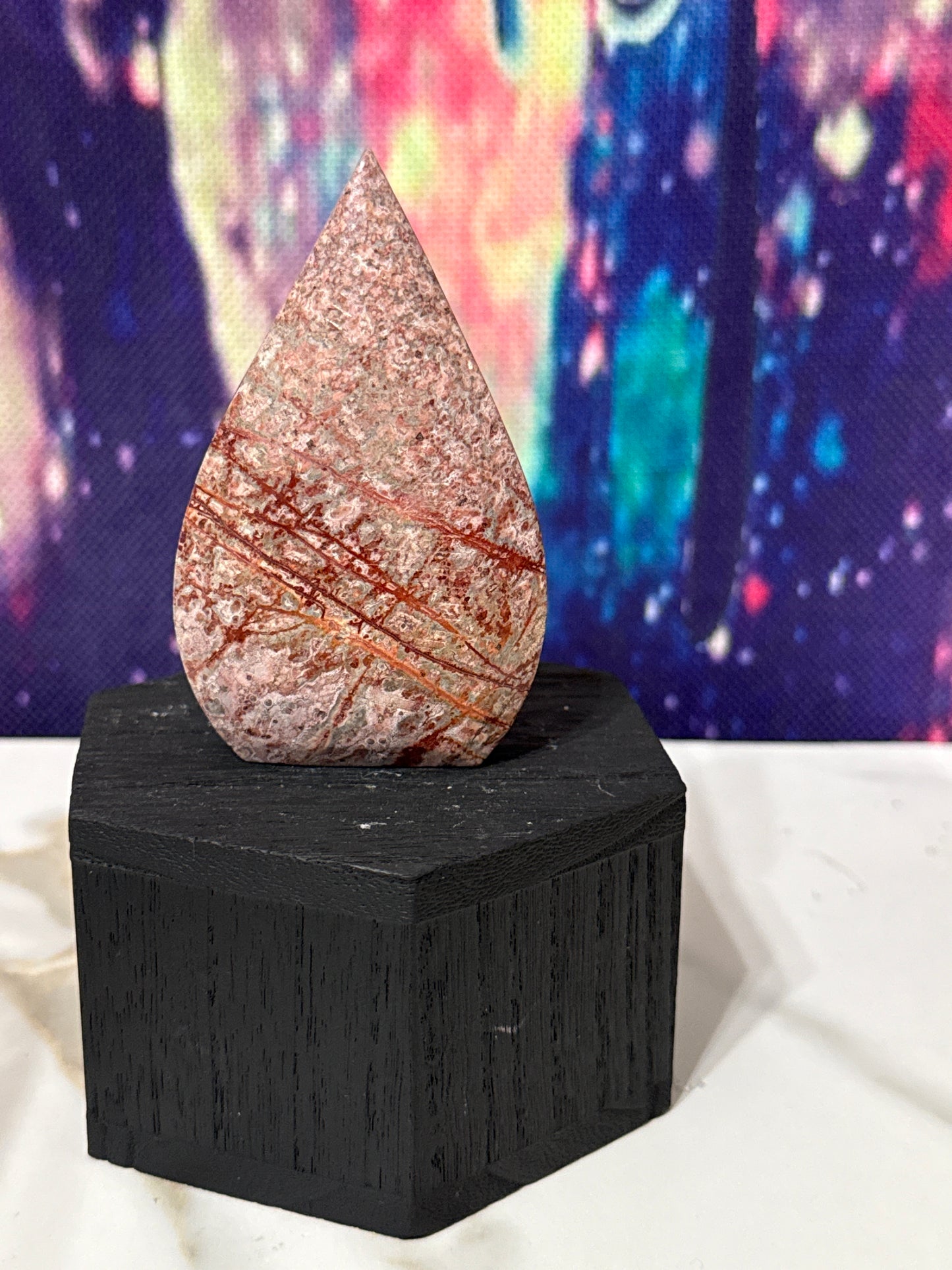 Leopard skin jasper teardrop