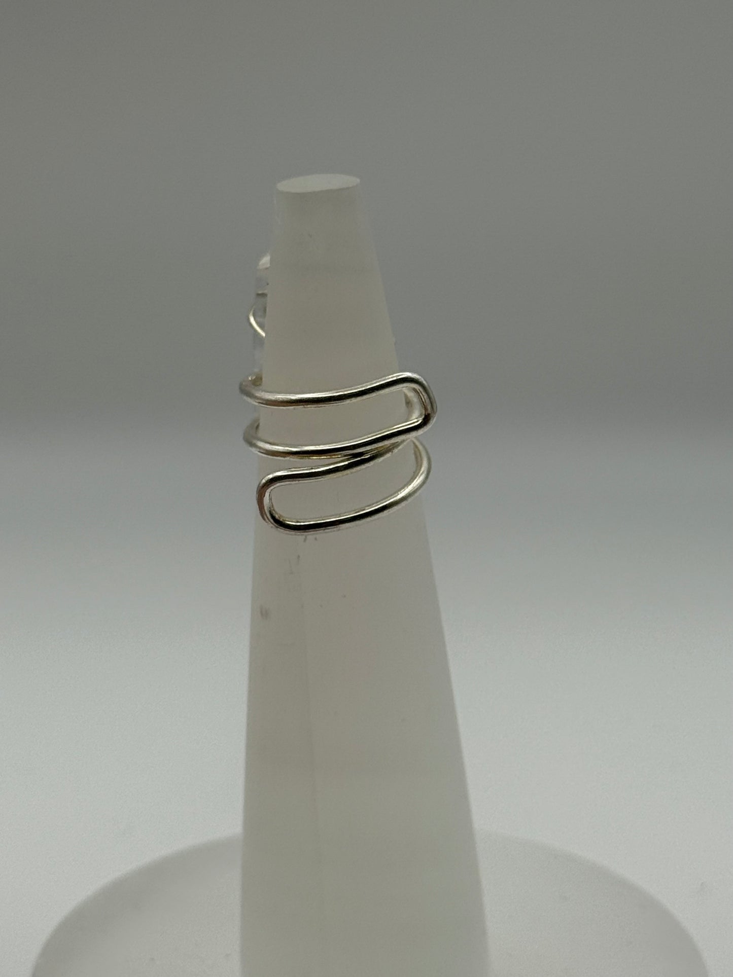 Clear Quartz Adjustable Ring (silver)