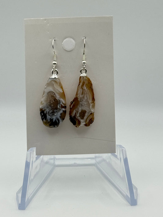 Agate Slice Earrings (intuitively chosen)￼