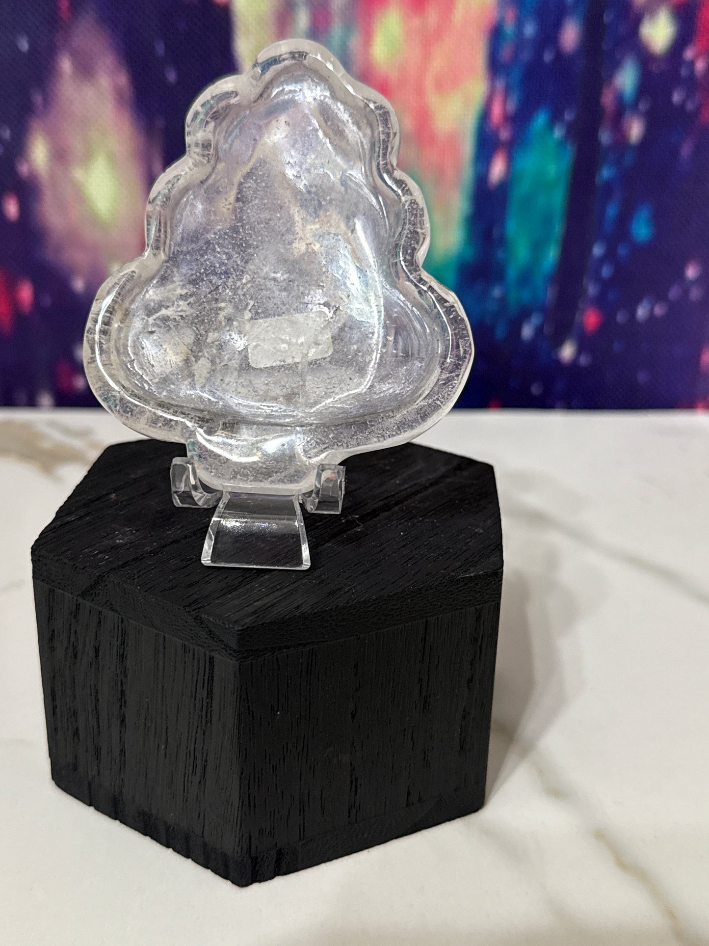 Clear quartz Christmas tree dish