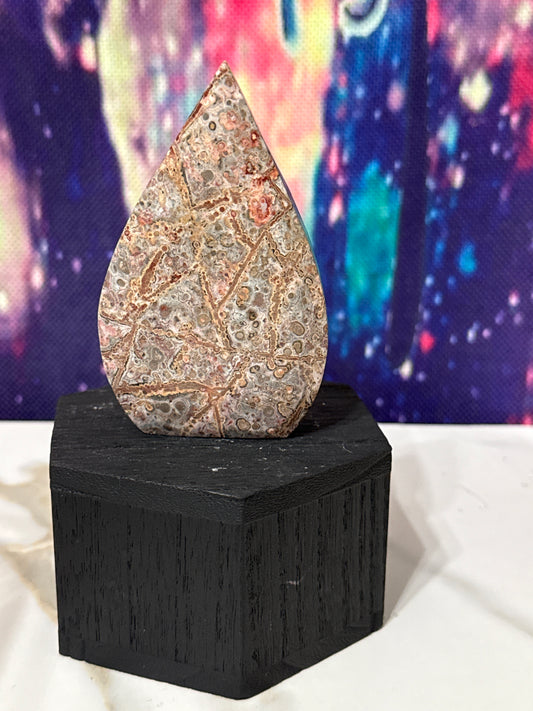 Leopard skin jasper teardrop