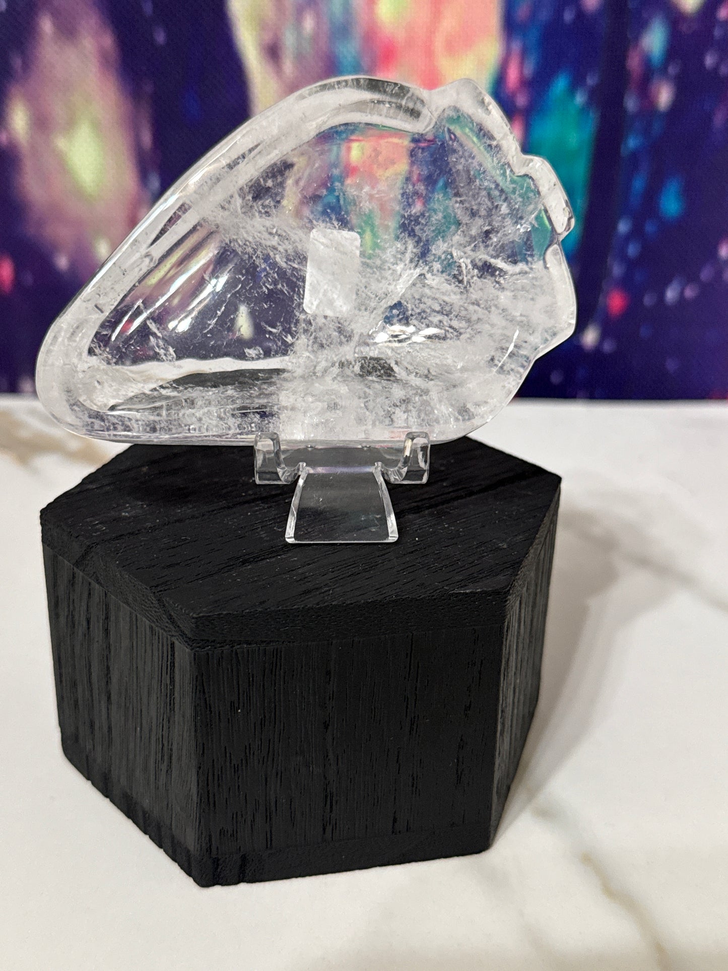 Clear quartz strawberry dish