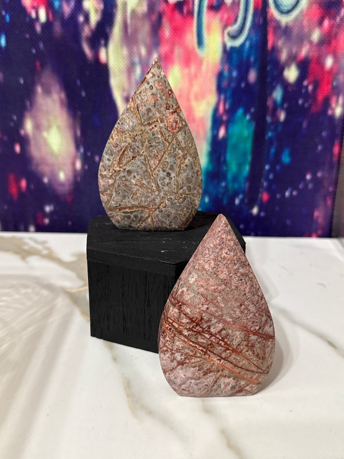 Leopard skin jasper teardrop