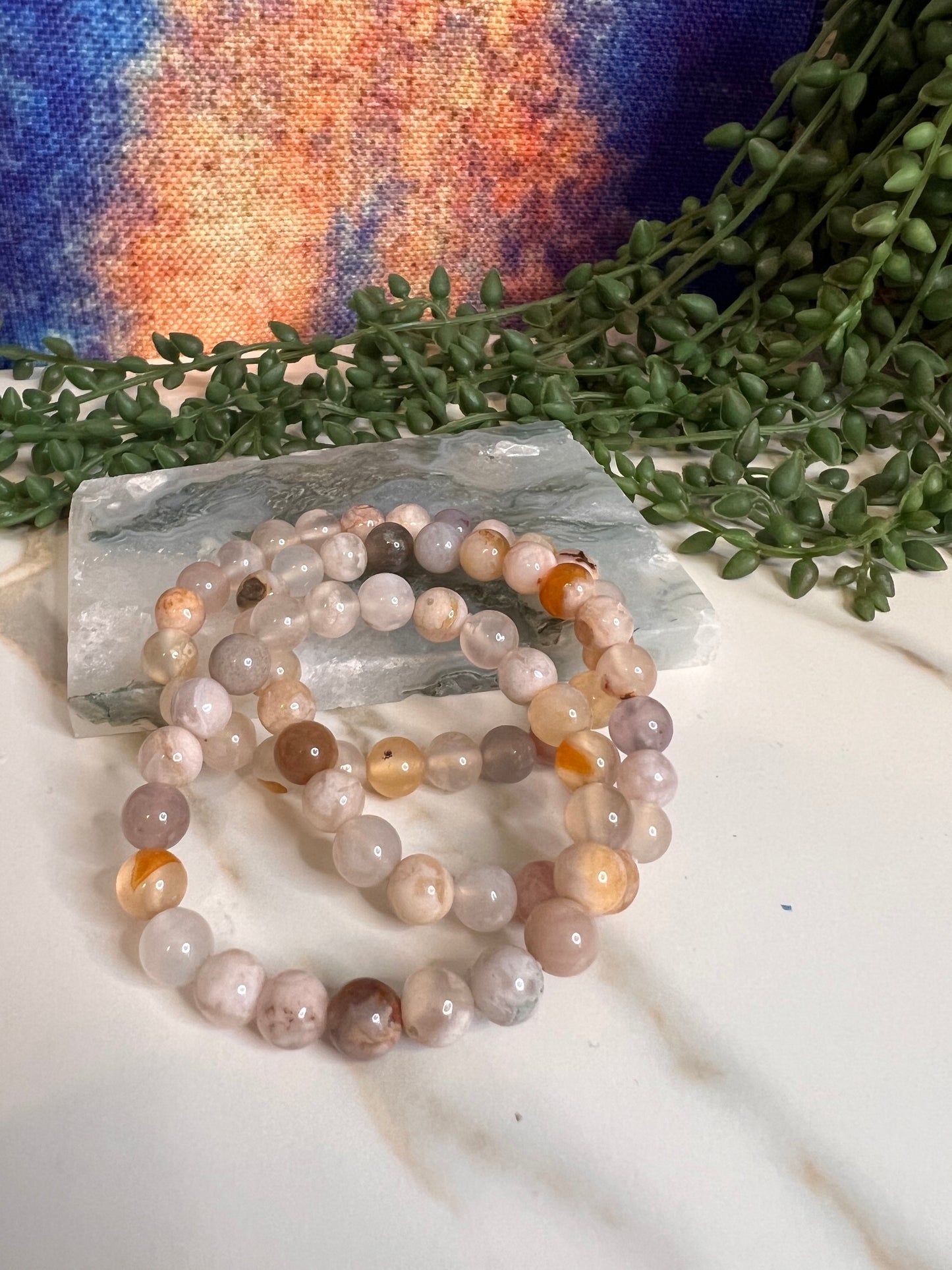 Flower Agate Bracelet